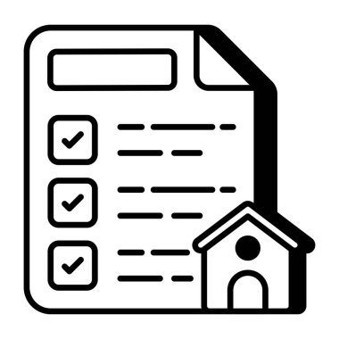 A unique design icon of property paper