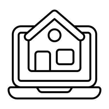 Çevrimiçi özelliğin kavramsal düz tasarım simgesi