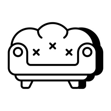 Modern design icon of sofa