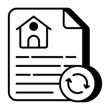 A unique design icon of property paper
