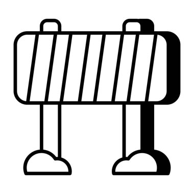 Yol engelleme panosunun son moda vektör tasarımı