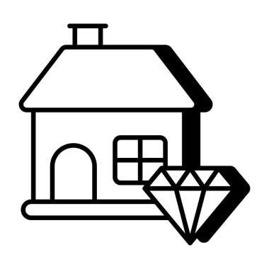 Premium evin renkli tasarım simgesi