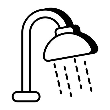 Unique design icon of shower