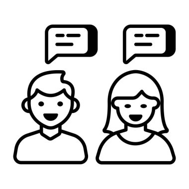 Kabarcıklı görseller, sohbet simgesi