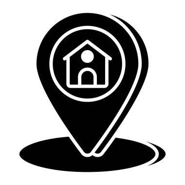 Ev konumunun düzenlenebilir tasarım simgesi