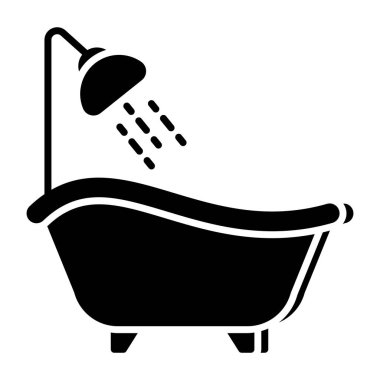 Trendy vector design of bathtub