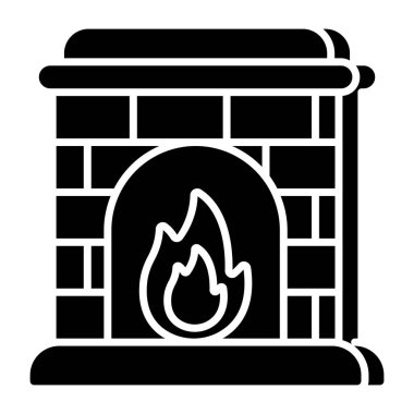 Perfect design icon of fireplace 