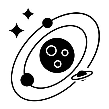 Modern design icon of solar system 