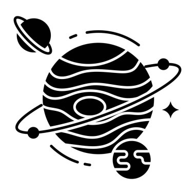 Dönen gezegenin modern tasarım simgesi 