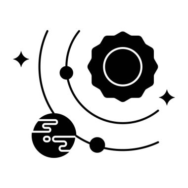 Modern design icon of solar system 