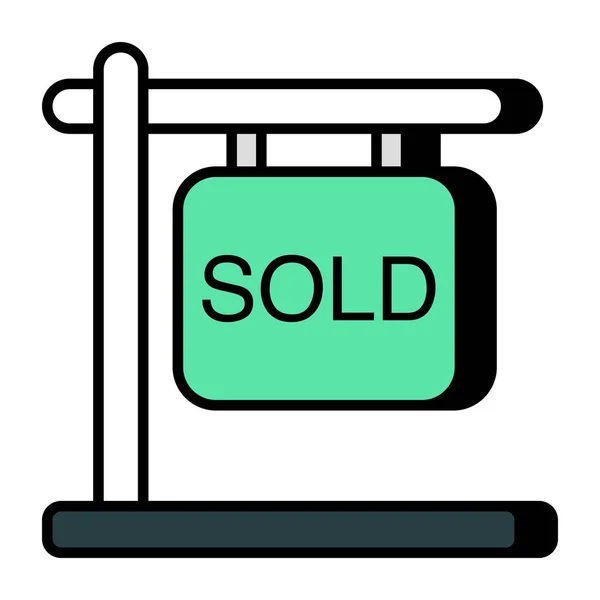 Premium Download Icon Sold Board — Stock Vector