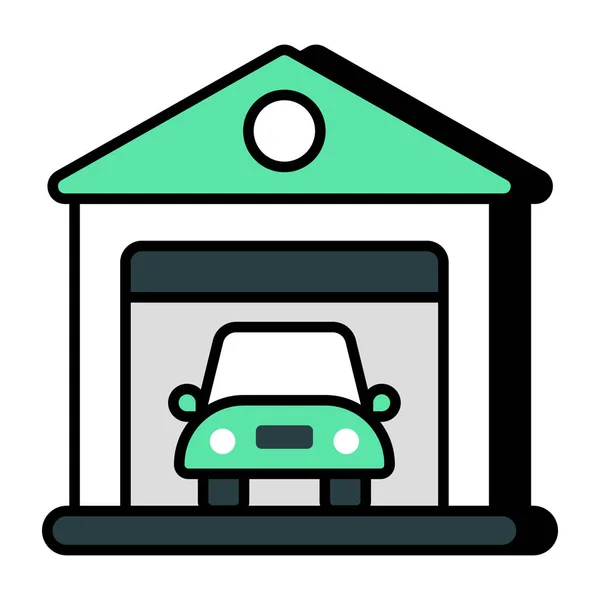 Premium Icône Téléchargement Garage — Image vectorielle