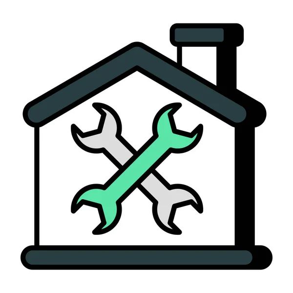 Konzeptionelle Flache Design Ikone Der Hauswartbranche — Stockvektor