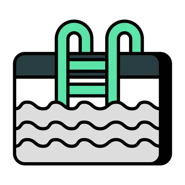 Editable Design Icon Swimming Pool — Stock vektor