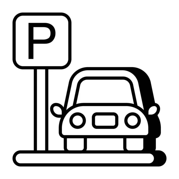 Premium Download Icon Car Parking — Stock Vector