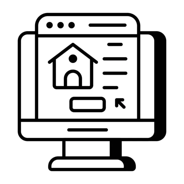 房地产网站的概念平面设计图标 — 图库矢量图片