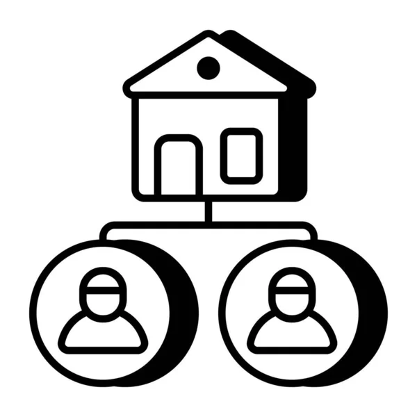 Іконка Дизайну Агента Нерухомості — стоковий вектор