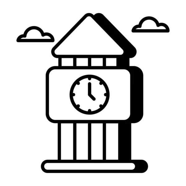 Modern Design Icon Clock Tower — Stock Vector