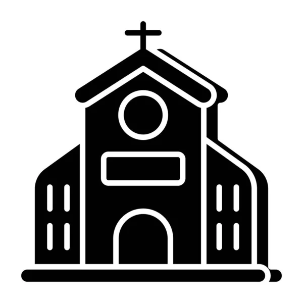 Konceptuell Platt Design Ikon Kyrkan — Stock vektor