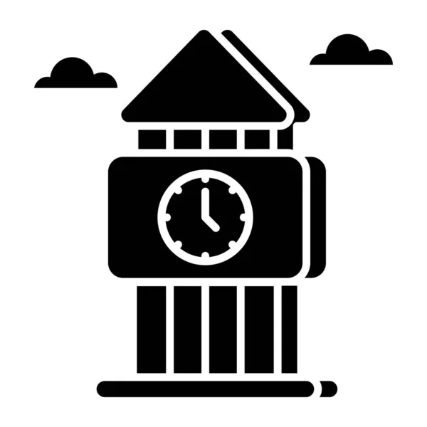Icono Diseño Moderno Torre Del Reloj — Archivo Imágenes Vectoriales