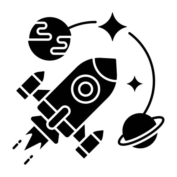 Flat Design Icon Rocket — Stock vektor