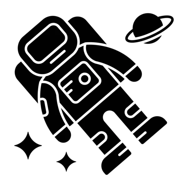 宇宙飛行士のアイコンデザイン — ストックベクタ