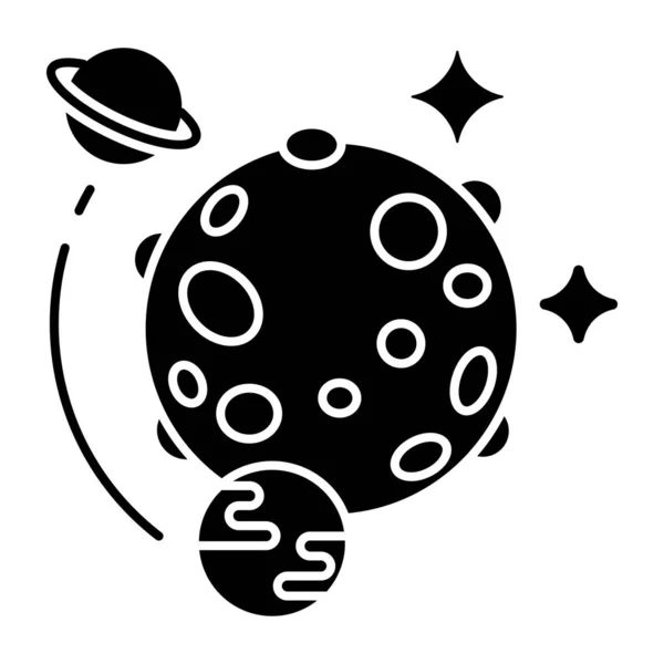 太陽系 惑星ベクトルの現代的なデザインのアイコン — ストックベクタ