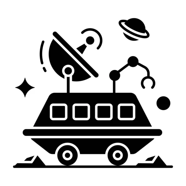 Креативный Дизайн Иконы Спутникового Фургона — стоковый вектор