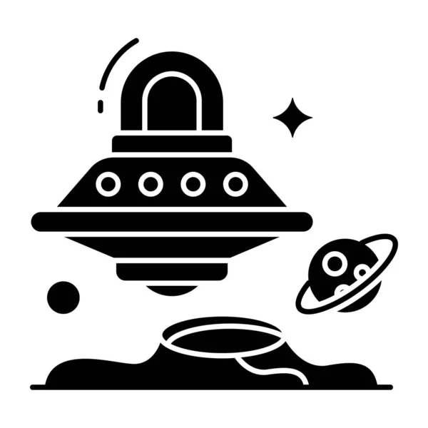 宇宙カプセルのトレンディーなベクトルデザイン — ストックベクタ