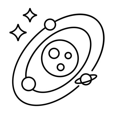 Modern design icon of solar system 