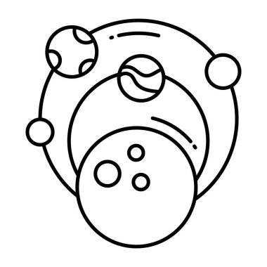 Modern design icon of solar system 