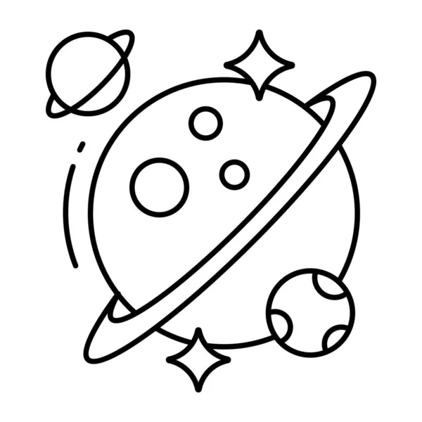 太陽系の現代的なデザインのアイコン — ストックベクタ