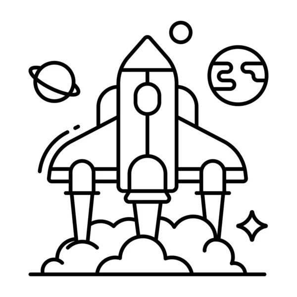 Icono Diseño Plano Conceptual Del Proyectil — Vector de stock