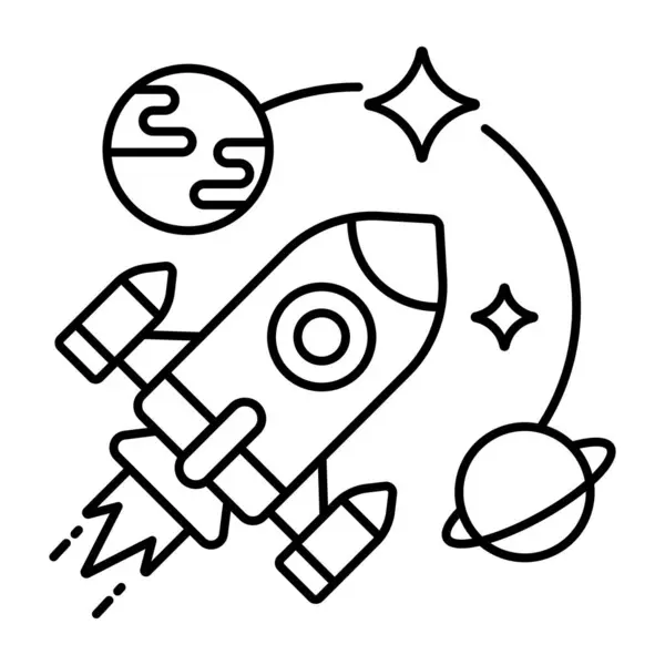 Flat Design Icon Rocket — Stock vektor
