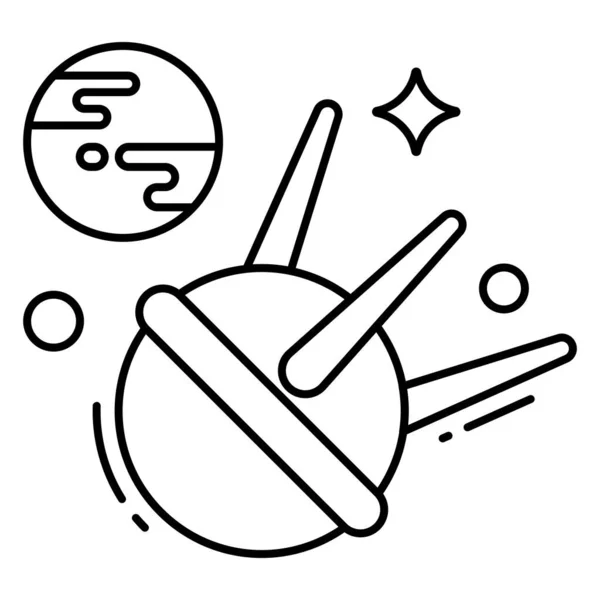 Ikona Moderního Designu Sputniku — Stockový vektor