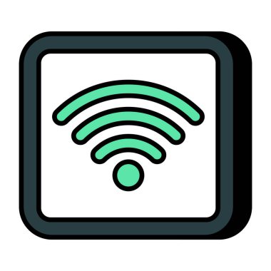 Wi-Fi sinyalinin premimium indirme simgesi 