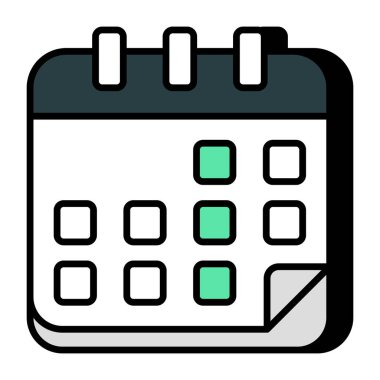 Takvimin düzenlenebilir tasarım simgesi