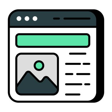 Web manzarasının eşsiz tasarım simgesi