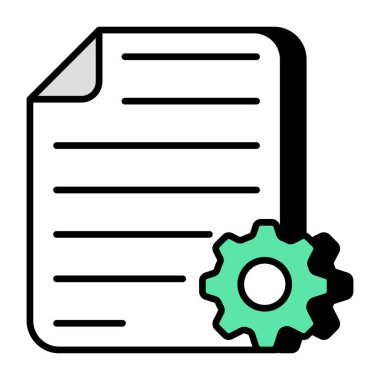 Dosya ayarlarının eşsiz bir tasarım simgesi 