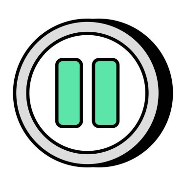 Durdurma düğmesinin bir simge tasarımı