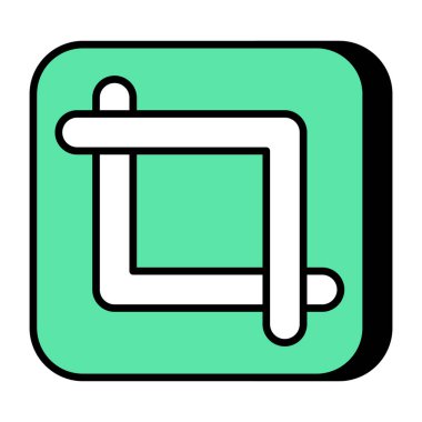      Modern style icon of crop tool 