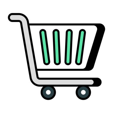 Alışveriş arabası simgesi, düzenlenebilir vektör