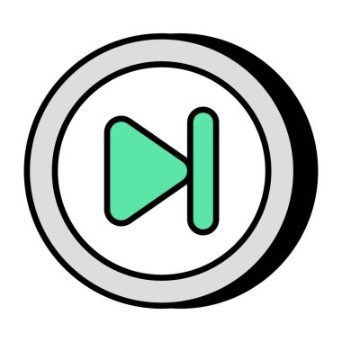 İleri çalma düğmesinin bir simge tasarımı