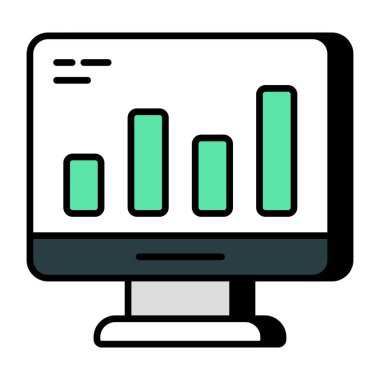 Çevrimiçi grafiğin düzenlenebilir tasarım simgesi