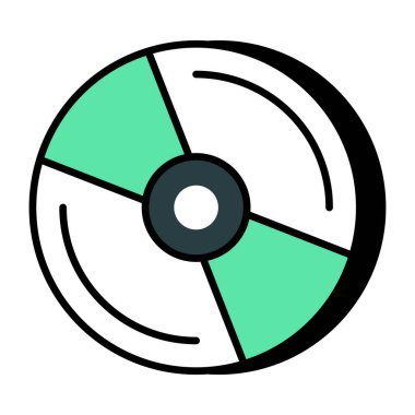 Premium download icon of compact disc