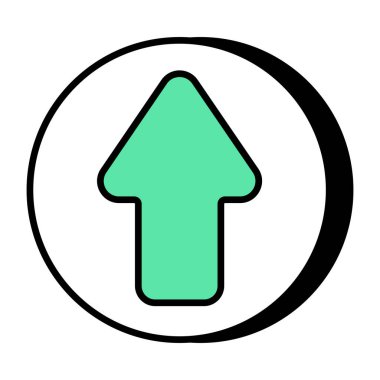 Yukarı ok simgesi, düzenlenebilir vektör