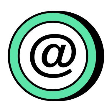 Arroba simgesi, düzenlenebilir vektör