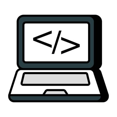 Unique design icon of system coding