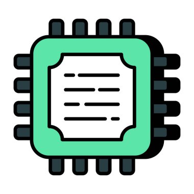 Mikroçipin mükemmel tasarım simgesi