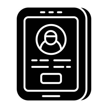 Creative design icon of mobile profile